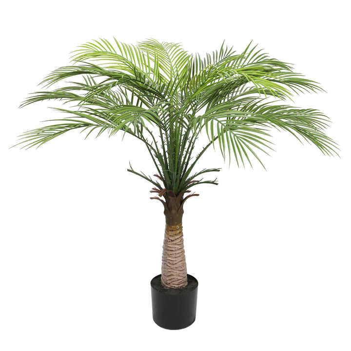 2x Artificial Slim Palm Tree Straight Trunk 95CM UV Protected Outdoor/Indoor
