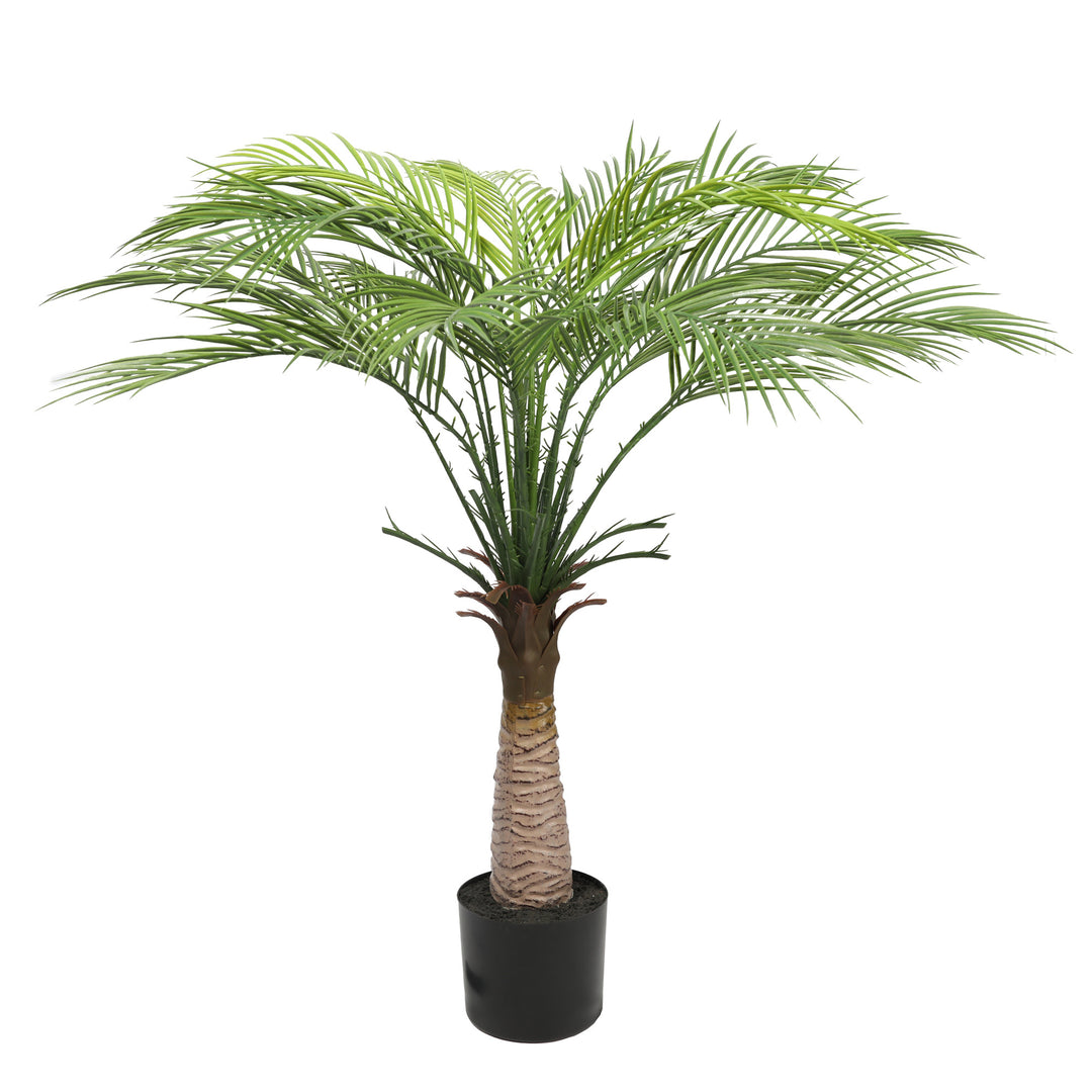 2x Artificial Slim Palm Tree Straight Trunk 95CM UV Protected Outdoor/Indoor