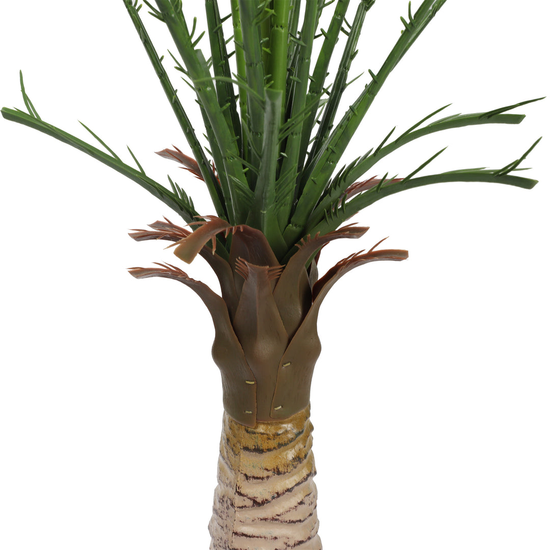 2x Artificial Slim Palm Tree Straight Trunk 95CM UV Protected Outdoor/Indoor