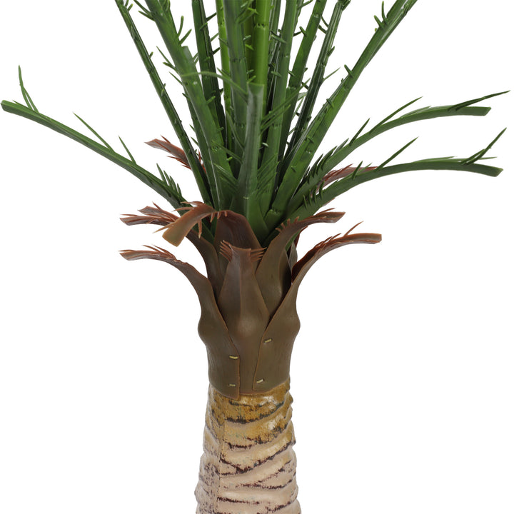 2x Artificial Slim Palm Tree Straight Trunk 95CM UV Protected Outdoor/Indoor