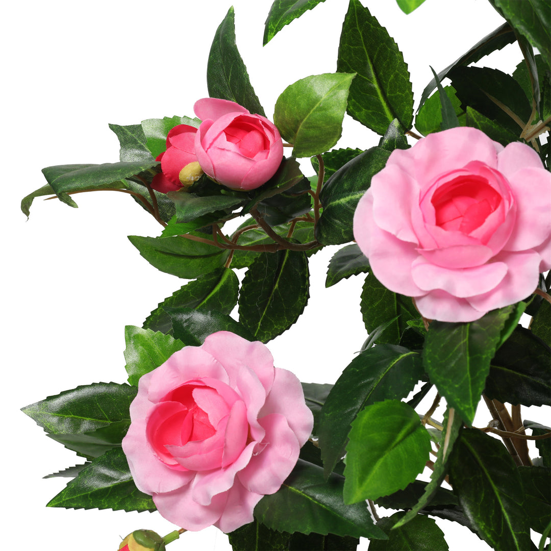 2x Artificial Camellia Tree in Light Pink 130CM