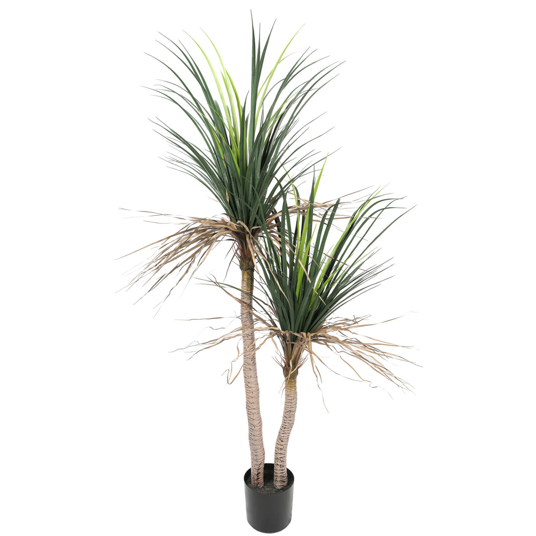 2x Artificial Yucca Plant Tree Double Trunk Green 160CM UV Protected Outdoor/Indoor