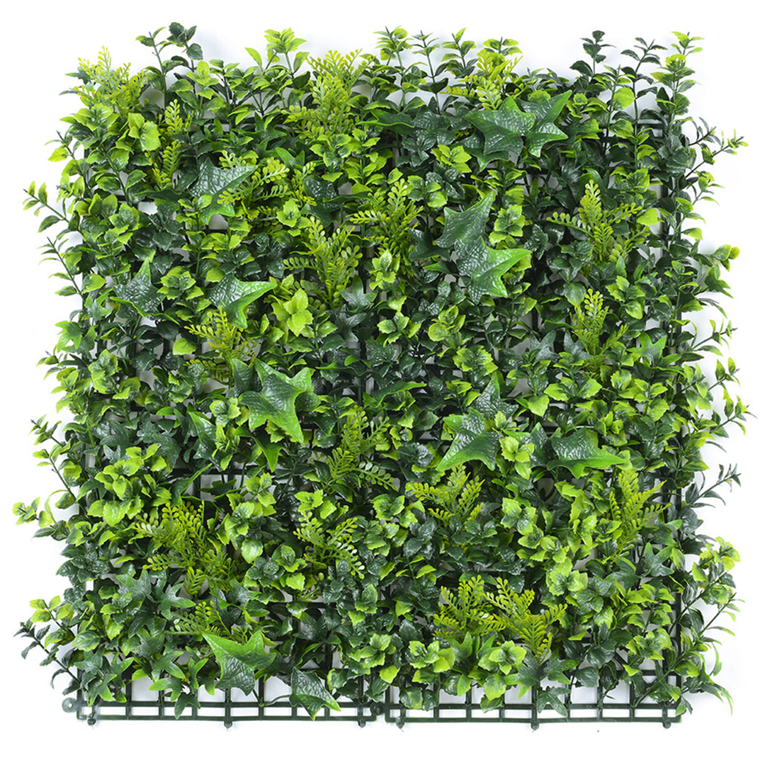 4x Lavandula Ivy Artificial Plant Wall Tile - 50cm x 50cm - UV Resistant Outdoor / Indoor