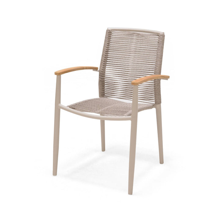 Lifestyle Garden Topaz Light 6 Seat Rope Dining Set 201cm