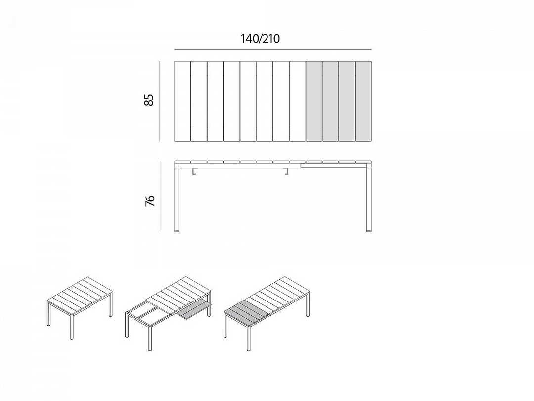 Rio Extendable 6 Seater Dining Set with Net Chairs - White