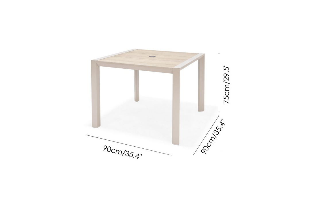 Lifestyle Garden Topaz-Urbanite Light 4 Seat Dining Set with Mesh Chairs