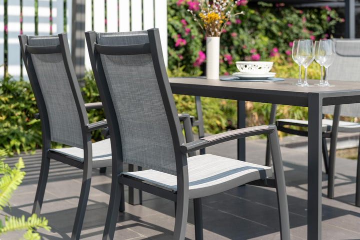 Lifestyle Garden Urbanite Dark Deluxe High Back 6 Seat Dining Set