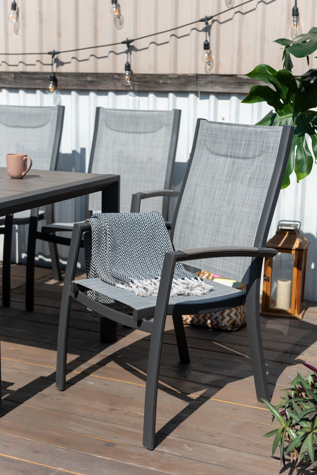 Lifestyle Garden Urbanite Dark Deluxe High Back 8 Seat Dining Set