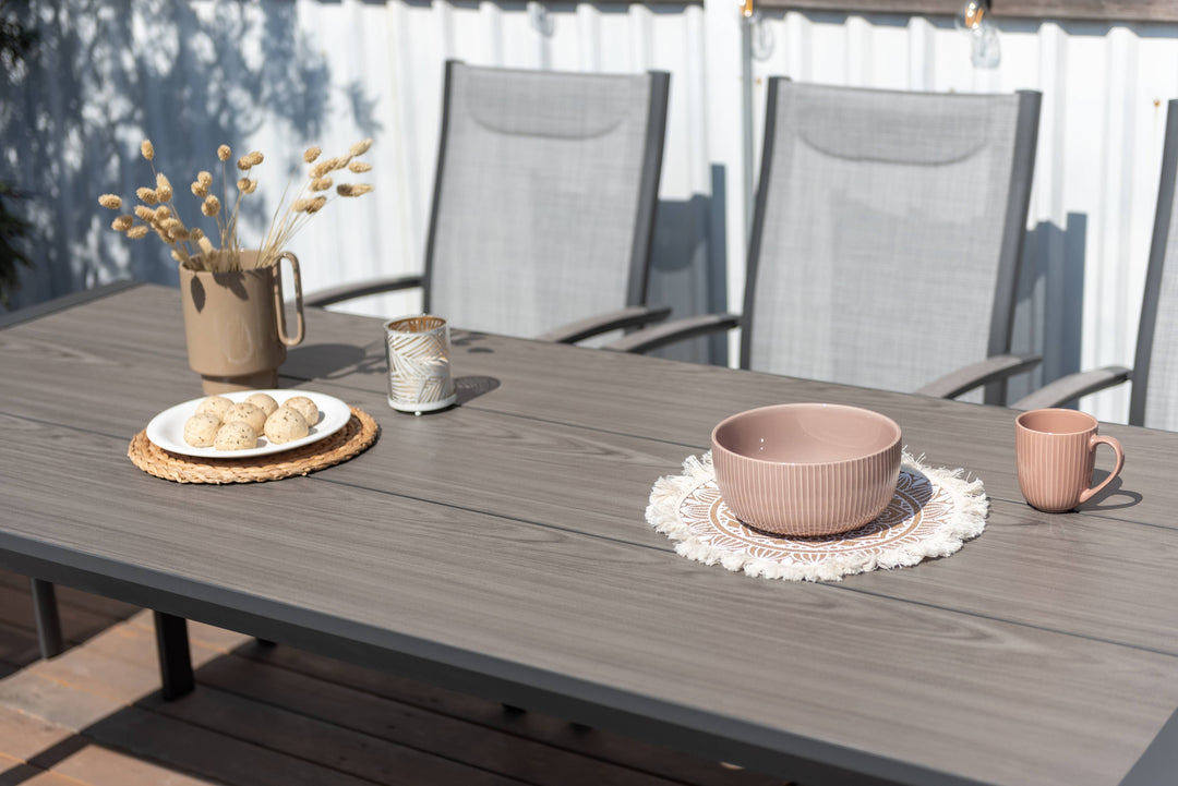 Lifestyle Garden Urbanite Dark Deluxe High Back 8 Seat Dining Set