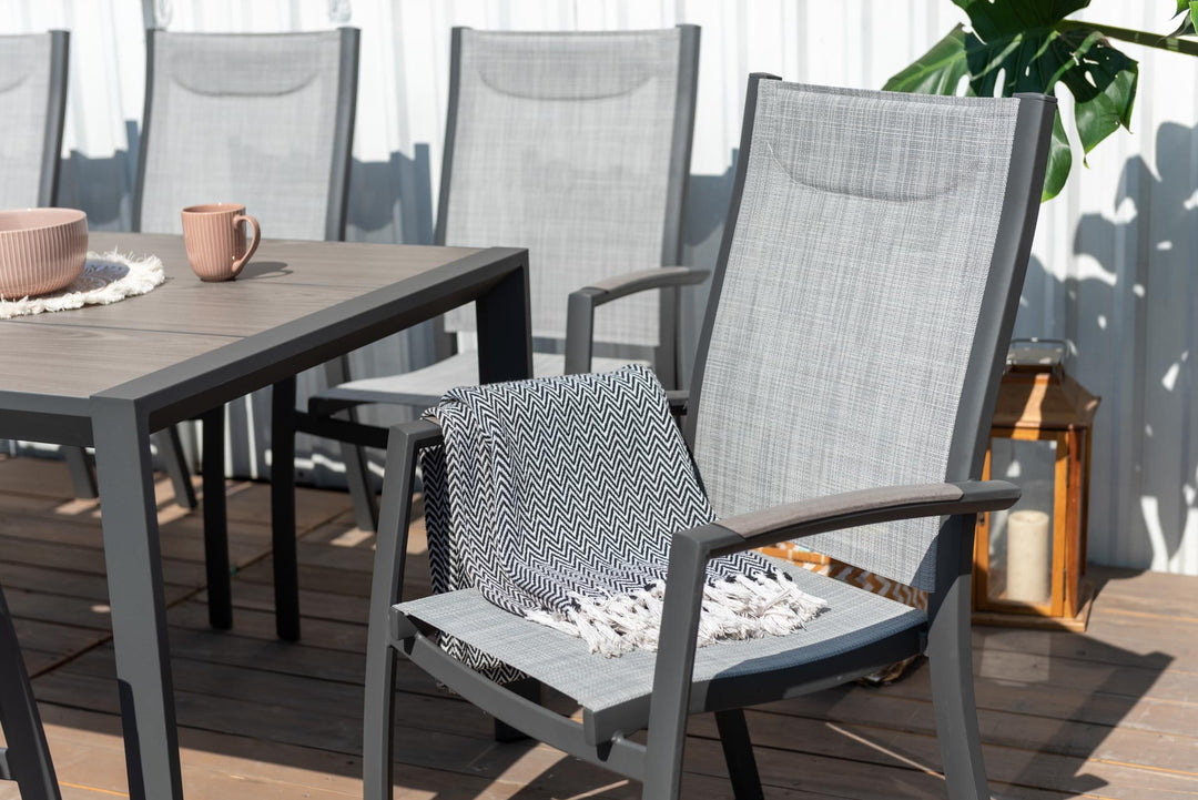 Lifestyle Garden Urbanite Dark Deluxe High Back 8 Seat Dining Set