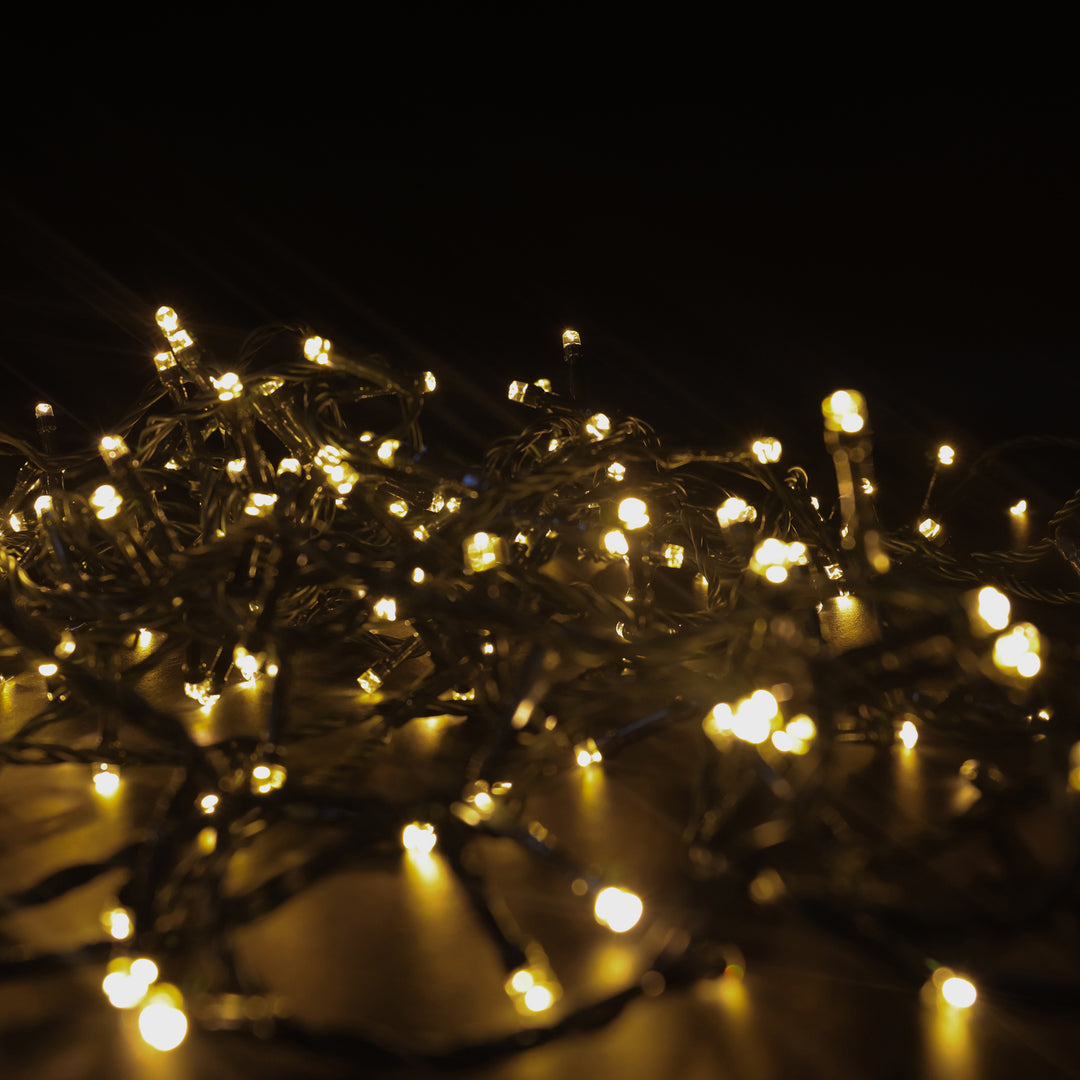 2000 Warm White Ultrabrite LED Christmas Cluster Lights (25m Lit Length)