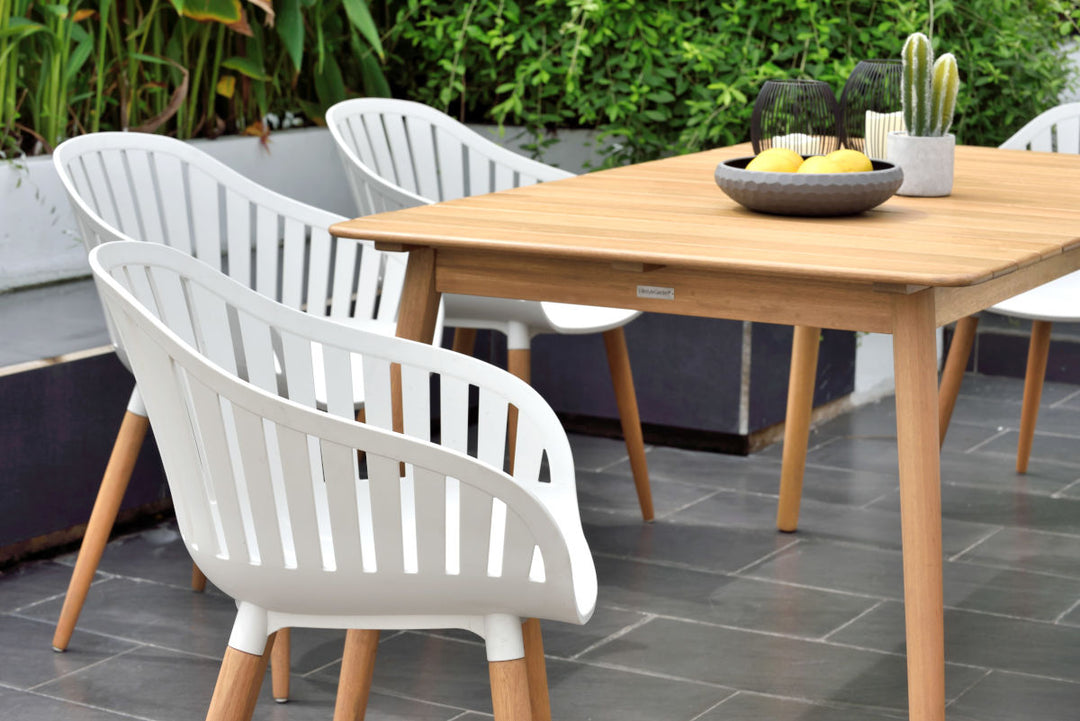 Lifestyle Garden Nassau 6 Seater White Rectangular Dining Set