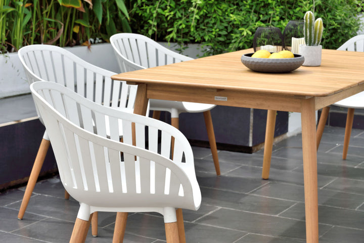 Lifestyle Garden Nassau 6 Seater White Rectangular Dining Set