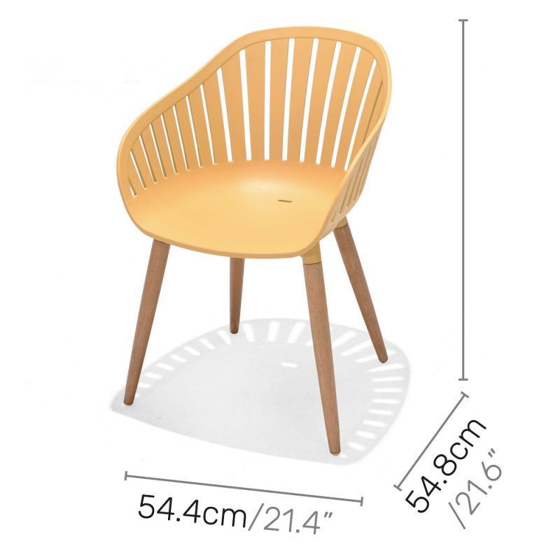 Lifestyle Garden Nassau Bistro 2 Seater 70cm Square Set - Yellow