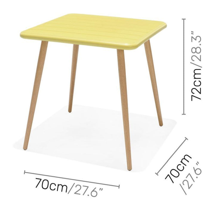 Lifestyle Garden Nassau Bistro 2 Seater 70cm Square Set - Yellow