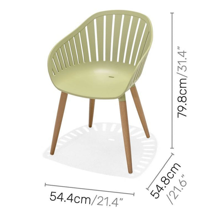 Lifestyle Garden Nassau Bistro 2 Seater 70cm Square Set - Green