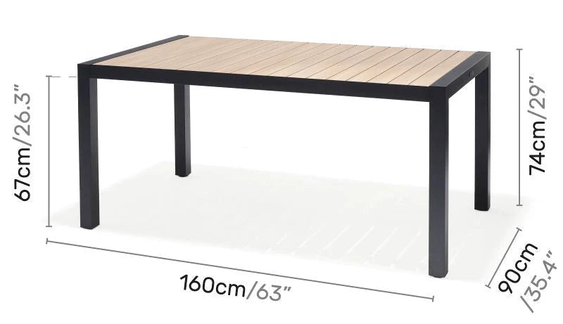 Lifestyle Garden Panama Dark 4 Seat Rectangular Reclining Dining Set
