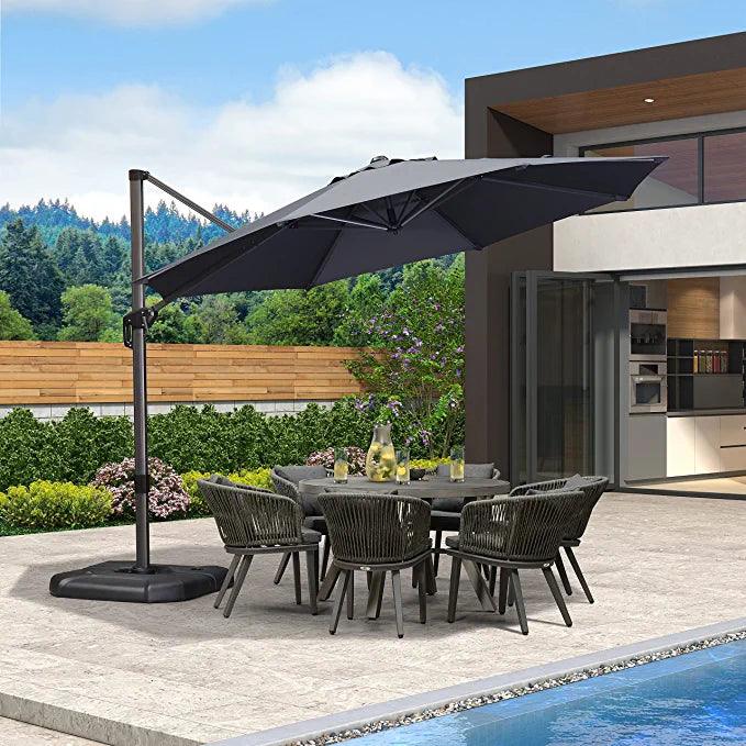 Neptune 3m Round Cantilever Parasol - Charcoal | KENT ONLY DELIVERY