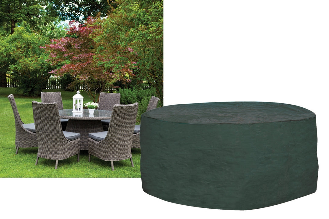 6 Seater Round Furniture Set Cover - Green