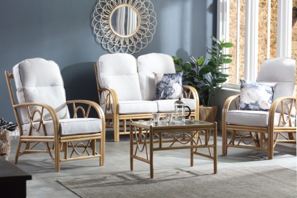 Bali 2 Seater Sofa - Light Oak