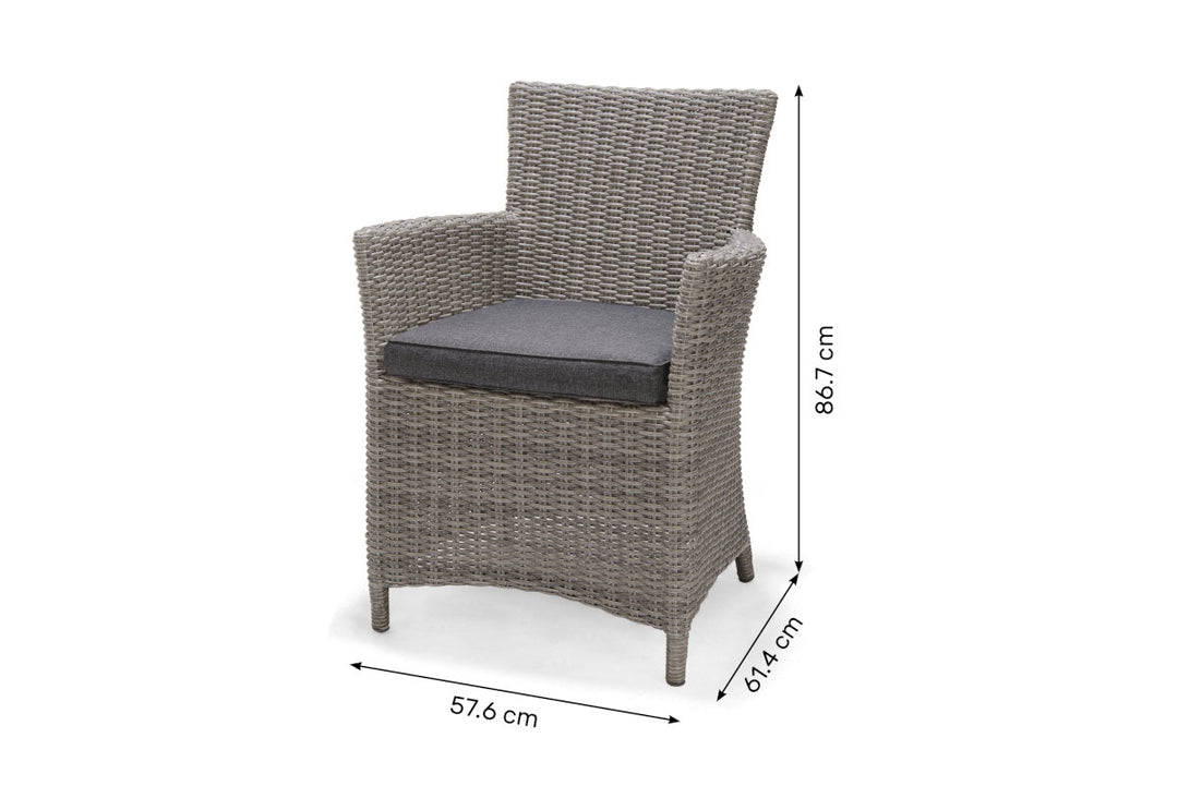 Lifestyle Garden Bermuda 4 Seater Square Dining Set - DARK