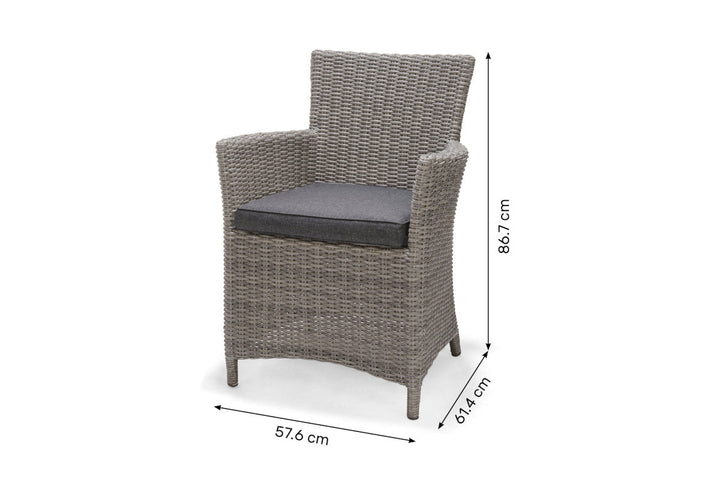 Lifestyle Garden Bermuda 4 Seater Square Dining Set - DARK
