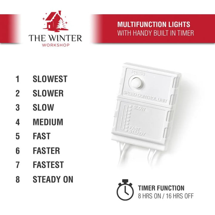 480 LED Snowing Icicle Christmas Lights (11.8m Lit Length) - Cool White