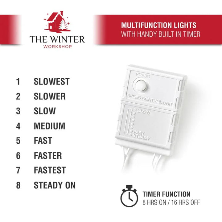 480 LED Snowing Icicle Christmas Lights (11.8m Lit Length) - Cool White