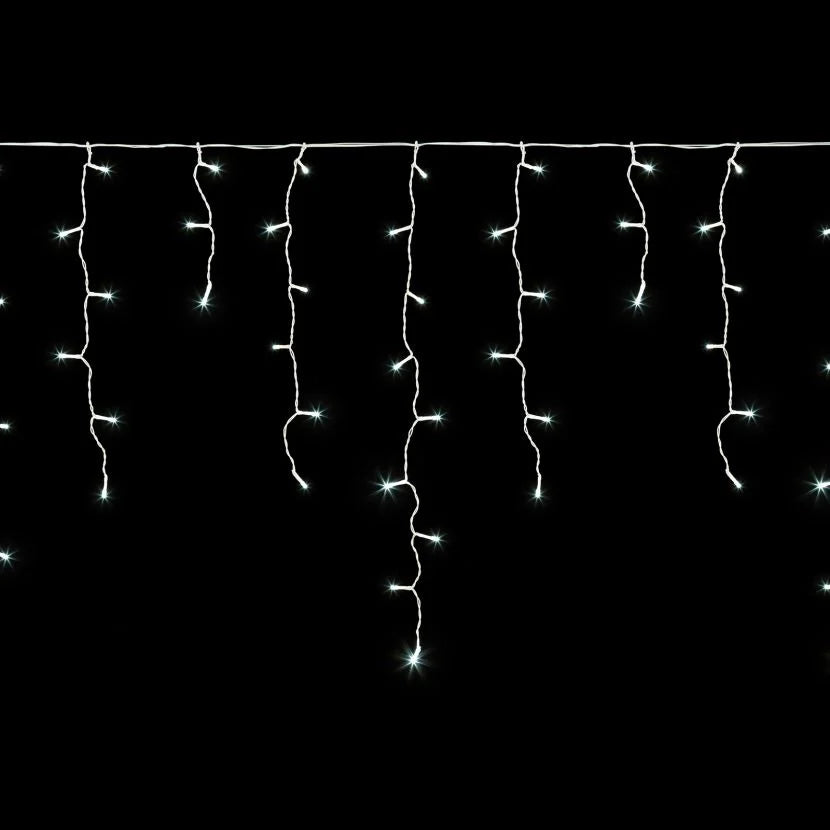 480 LED Snowing Icicle Christmas Lights (11.8m Lit Length) - Cool White