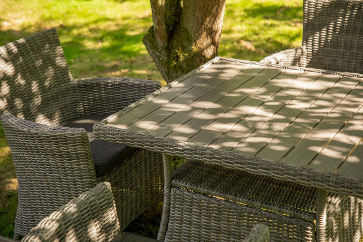 Lifestyle Garden Bermuda 4 Seater Square Dining Set - DARK