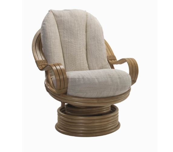 Brown wicker 2024 swivel rocker