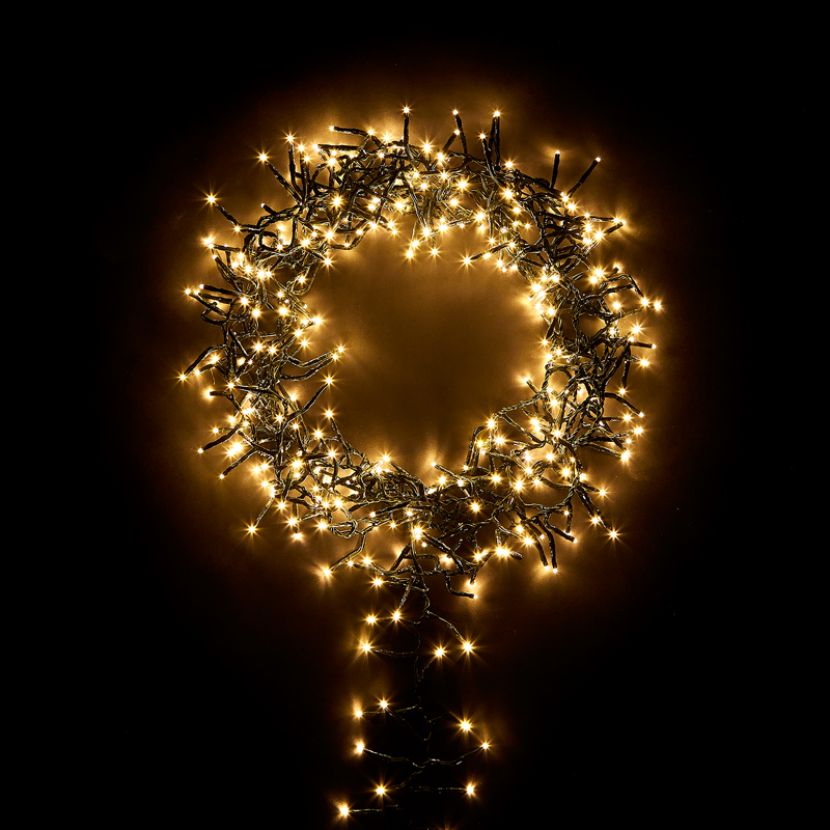 1500 LED Cluster Christmas Lights (21.7m Lit Length) Warm White