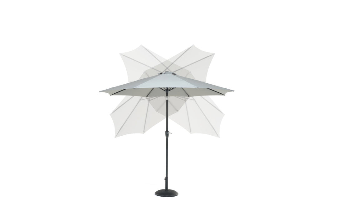 3m Crank + Tilt Parasol - Grey