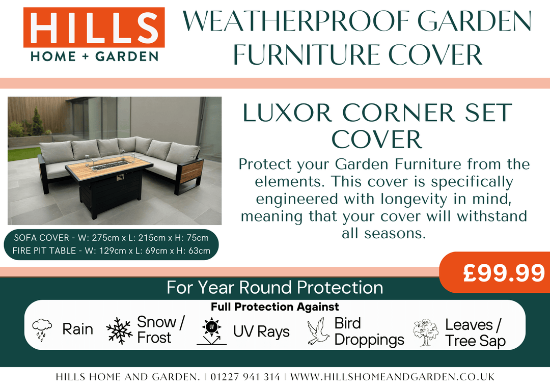 Cover for Luxor Corner Casual Dining Set with Fire Pit Table