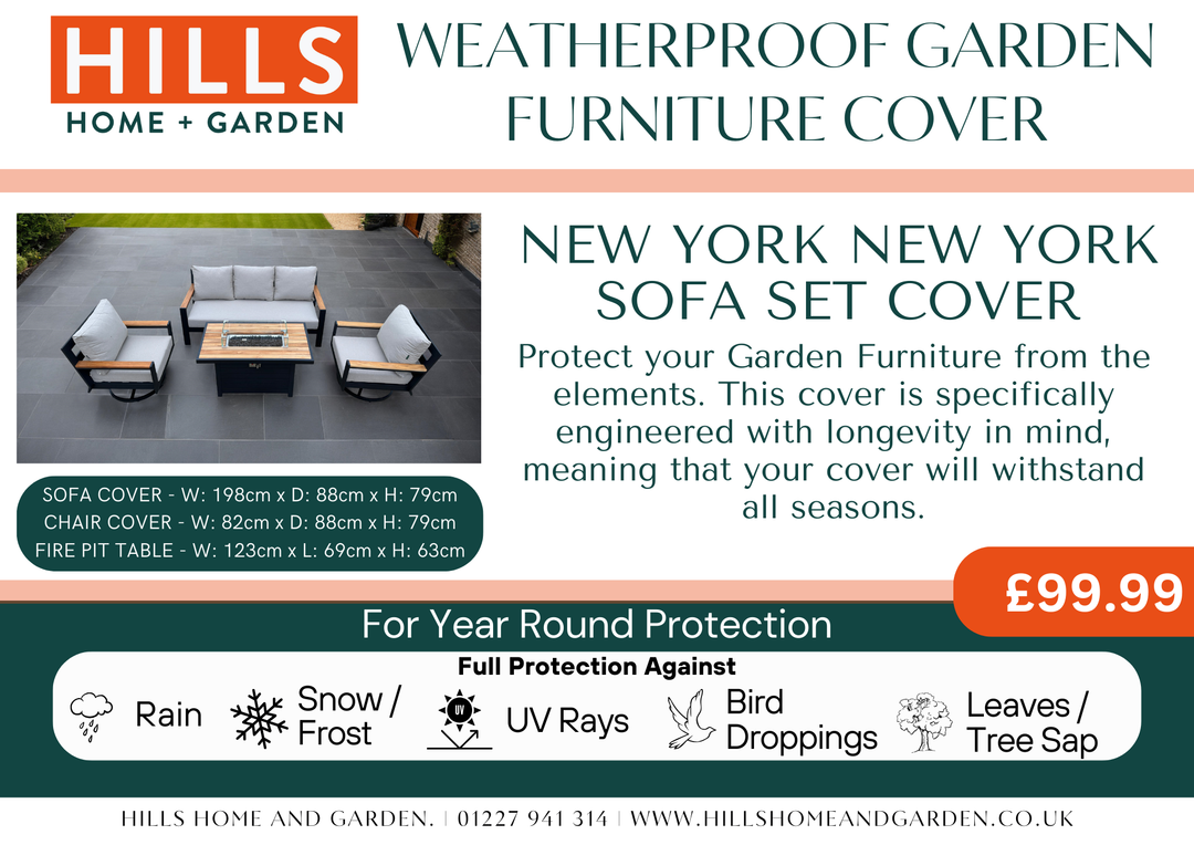 Cover for New York New York Casual Dining Sofa Set with Fire Pit Table and Swivel Rockers