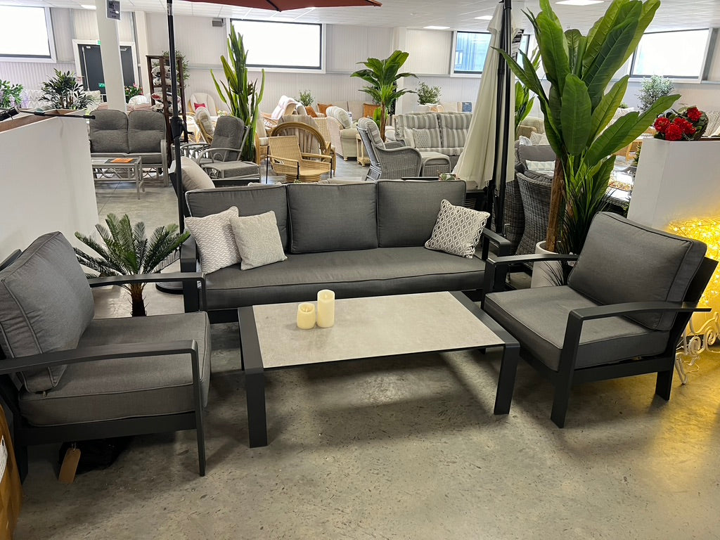 St. Lucia 3 Seater Sofa Set in Anthracite
