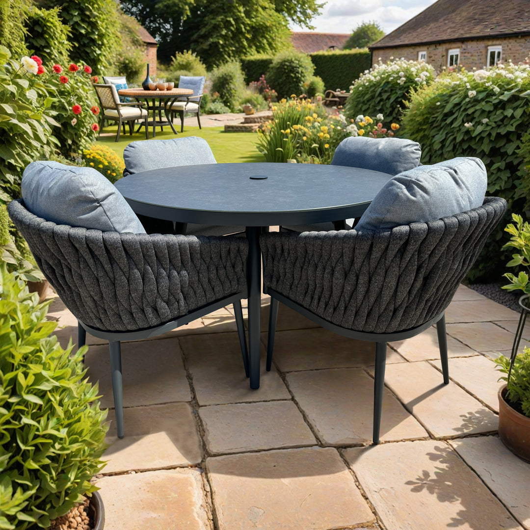 Flamingo 4 Seat Round Dining Set