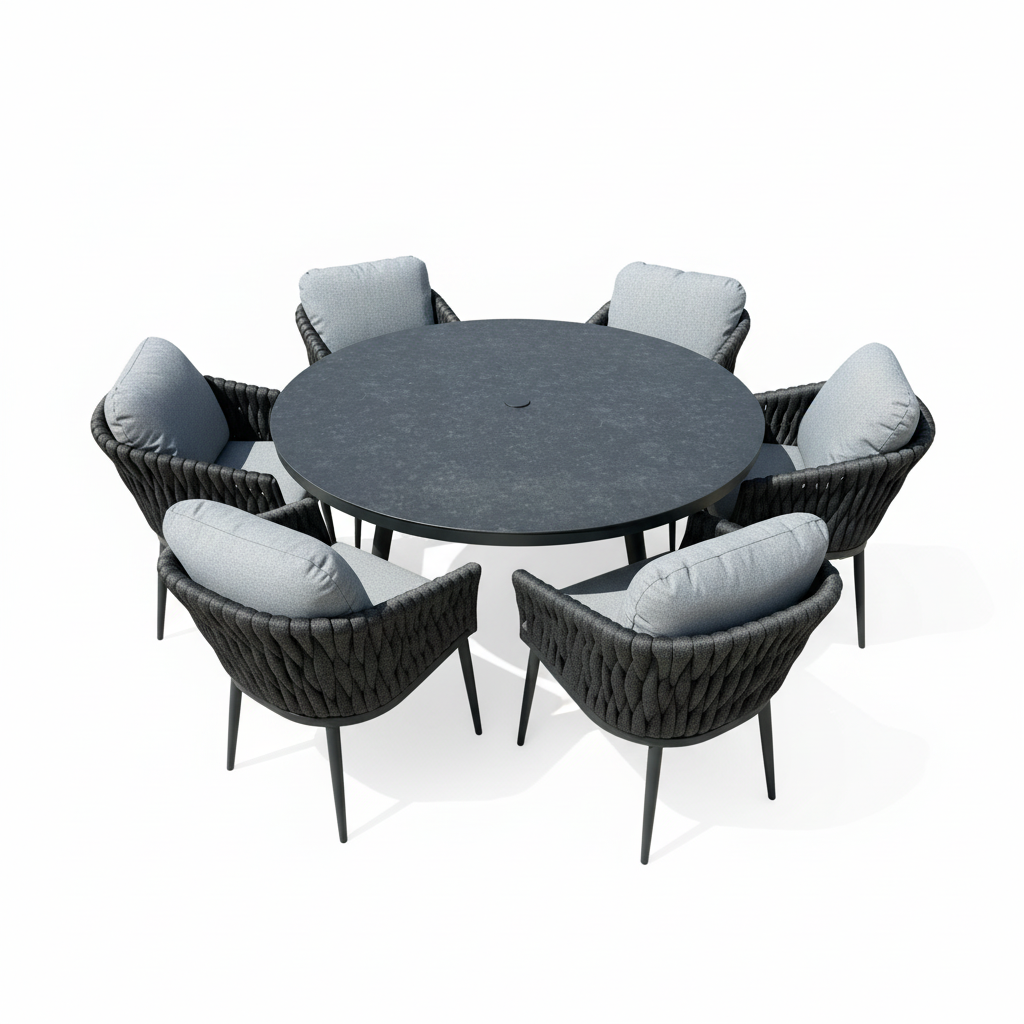 Flamingo 6 Seat Round Dining Set | KENT ONLY DELIVERY