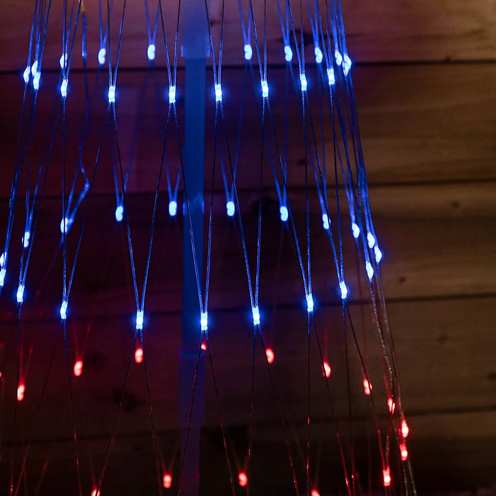 180cm Cone Christmas Tree with 220 Multicolour LEDs and Remote Control