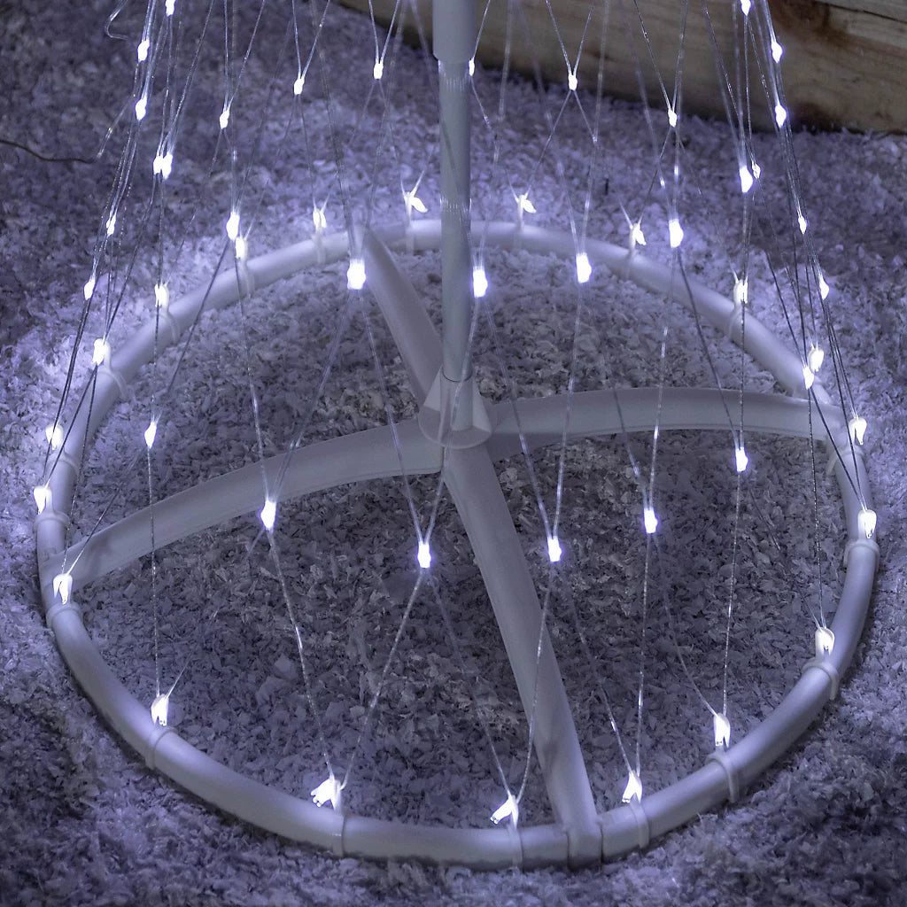 180cm Cone Christmas Tree with 220 Cool White LEDs and Remote Control