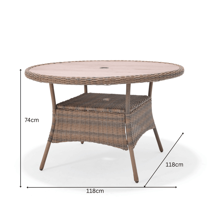 Lifestyle Garden Martinique Light Deluxe 118cm Round Table