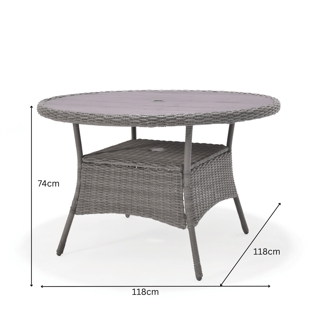Lifestyle Garden Martinique Dark Deluxe 118cm Round Table