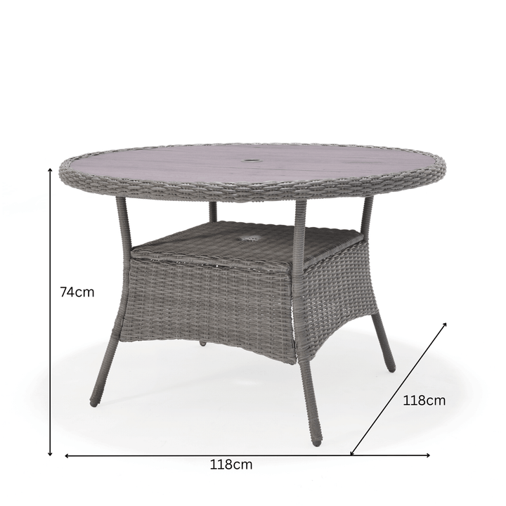Lifestyle Garden Martinique Dark Deluxe 118cm Round Table