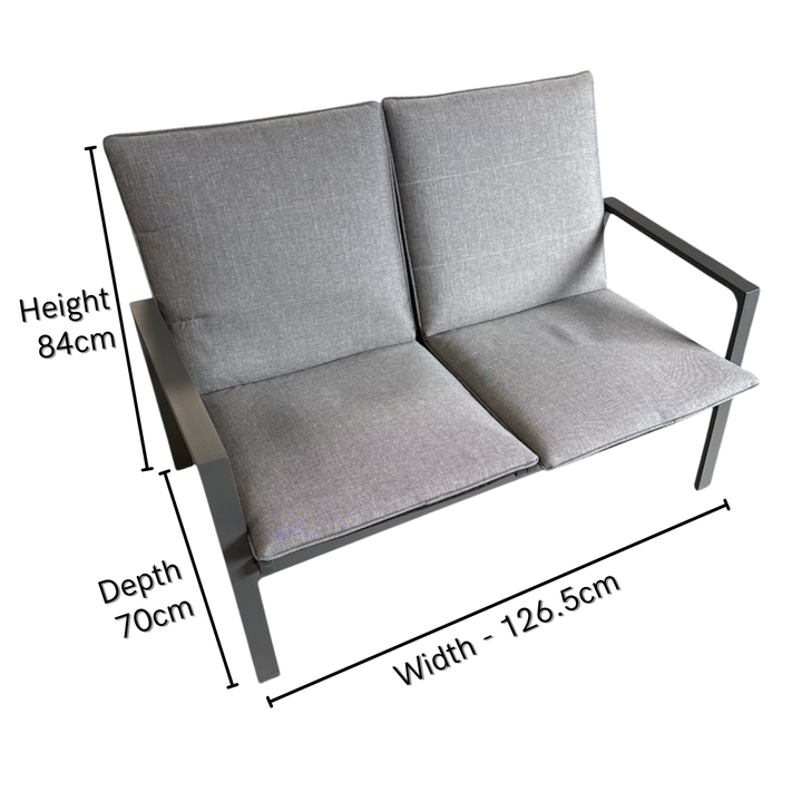 Ivy Aluminium Outdoor 4 Piece Sofa Set in Anthracite