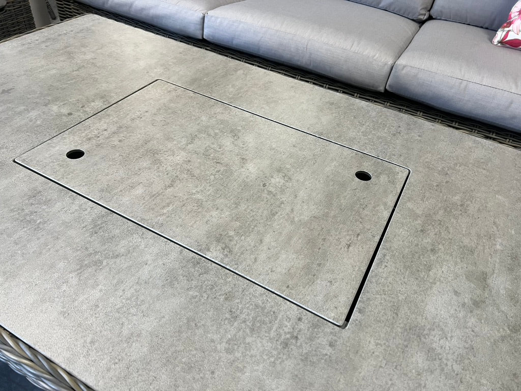 Washington Sofa Set with Adjustable Ice Bucket Table in Grey