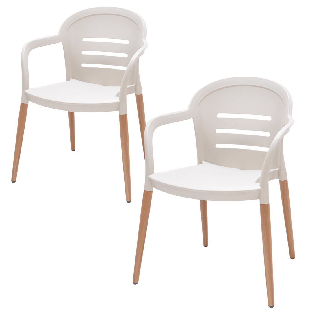 Lifestyle Garden Nassau-Onyx 2 Seater Round Coffee Set - Coral Sand