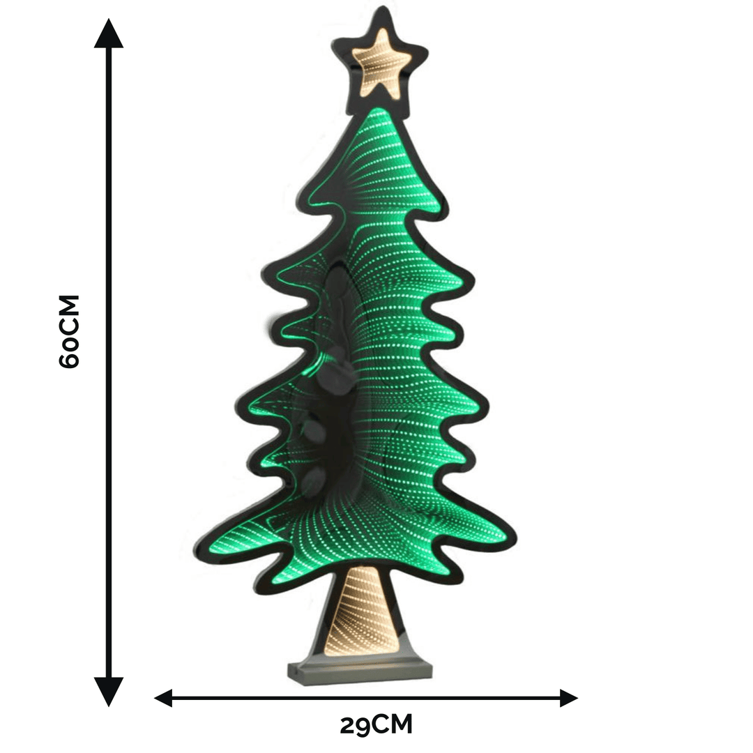 60cm Christmas Tree LED Infinity Light with Wooden Base