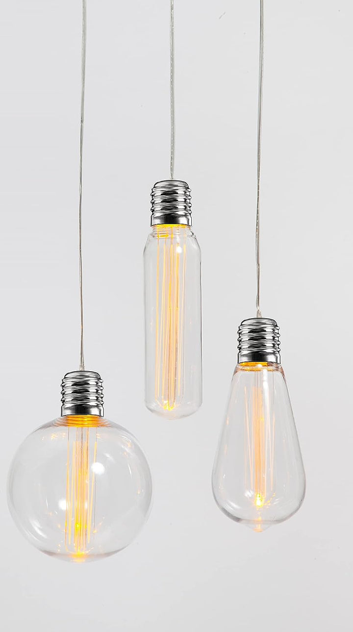 3 Bulb Solar Light Set - Vintage Style Edison LED Light Bulbs