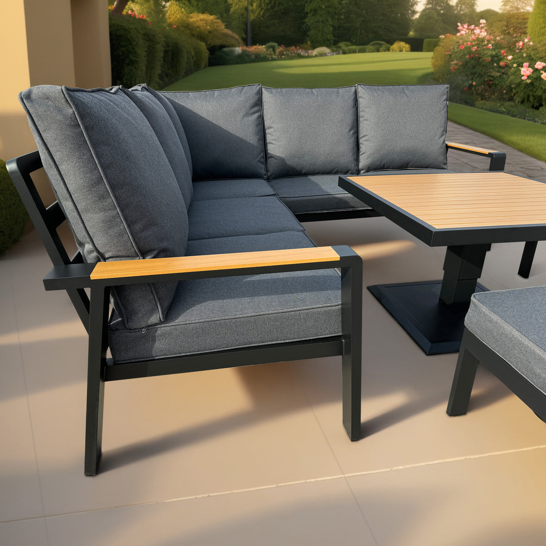 Wynn Square Corner Corner Casual Dining Set with Rise & Fall Table | KENT ONLY DELIVERY