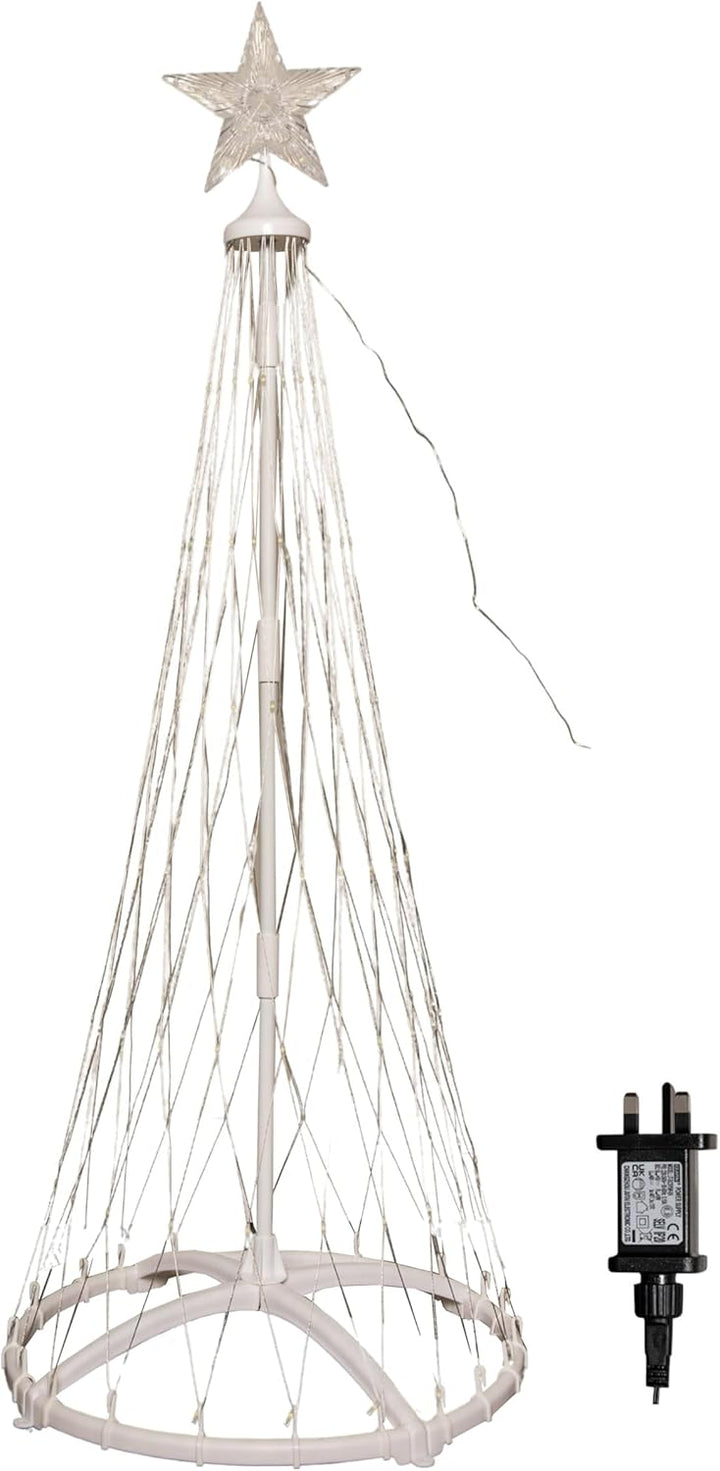 250cm Cone Christmas Tree with 320 Warm White LEDs and Remote Control